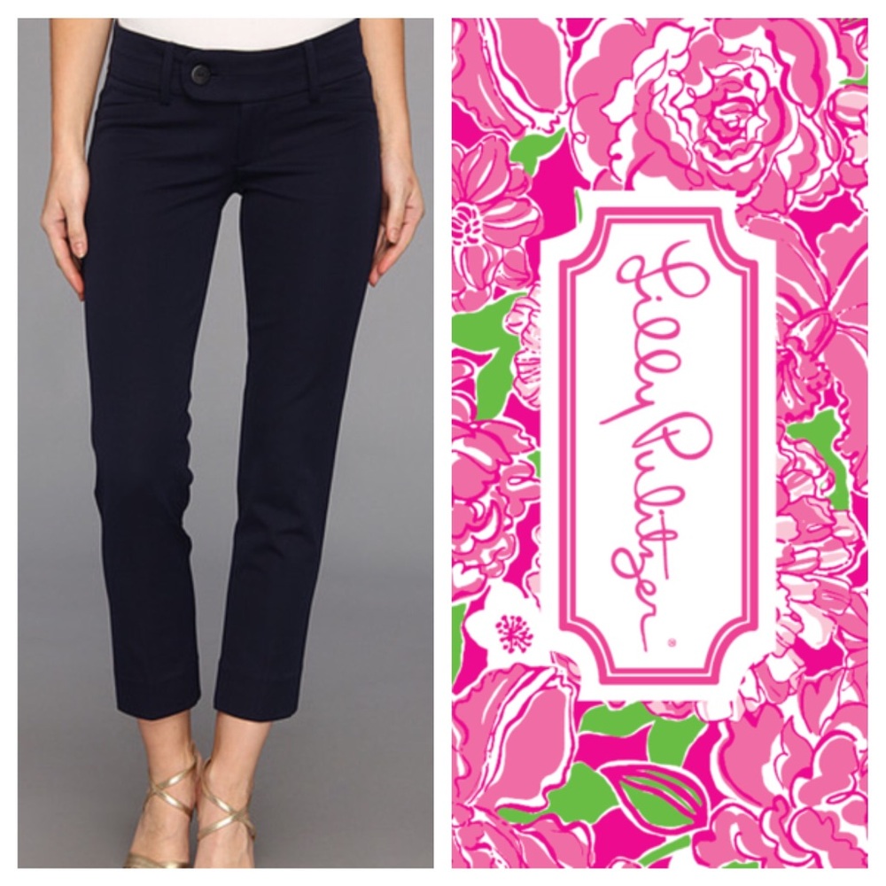 Lilly Pulitzer Navy Ankle Pants
